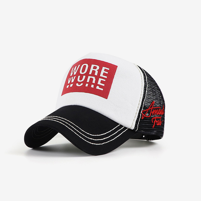 新款网帽夏季男女韩版潮流棒球帽字母印花网眼遮阳鸭舌帽子