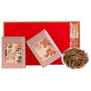 润虎茶叶礼盒滇红金针方便携带色泽油润恭喜发财款250g(包装随机)