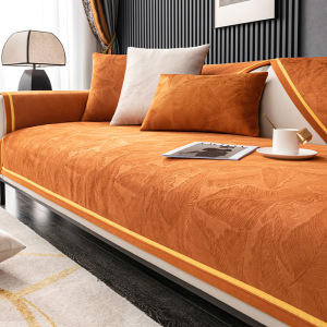 轻奢现代沙发垫四季通用坐垫子防滑皮沙发套罩新款2024座垫盖布巾