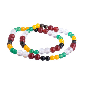 梦克拉 玛瑙金曜石水晶三圈手串毛衣链 天穹滴翠 天穹滴翠