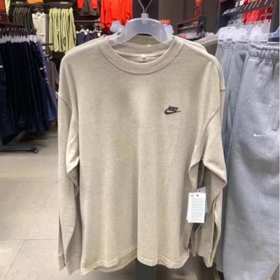 NIKE/耐克长袖T恤运动休闲舒适针织圆领男装DX1002-250 D