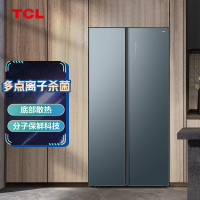 TCL622升风冷对开门冰箱薄嵌系列无霜变频0缝隙嵌入大容量冰箱 R622P12-SQ-冰湖蓝 纤薄对开门冰箱 基础安装