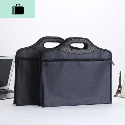 公文包男商务简约手提A4文件包帆布大容量办公袋女多层会议资料袋NEW LAKE男士手提包