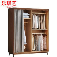 乐琪艺 实木挂衣柜 胡桃色 120*56*195cm 台