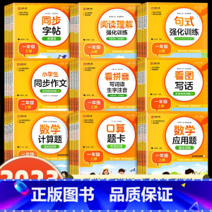 阅读理解强化训练 二年级下 [正版]2023新版 小学1-6年级数学语文同步训练 小学生同步字帖同步作文应用题口算题卡看