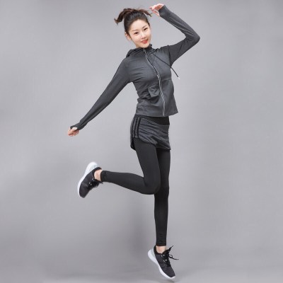 珂卡慕(KEKAMU)瑜伽服女套装秋季健身服瑜伽运动套装女新款韩健身房跑步速干衣锻炼衣服秋春