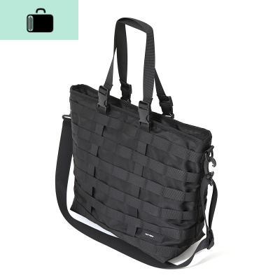 机能斜跨包潮单肩背包休闲ins工装风手提包旅行托特包运动健身包NEW LAKE 黑色女斜挎包