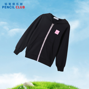 [1件3折]铅笔俱乐部童装2025春装新款女童外套儿童休闲上衣中大童拉链开衫