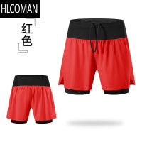 HLCOMAN腰包跑步短裤男三分裤带内衬马拉松越野田径训练后腰口袋能放手机