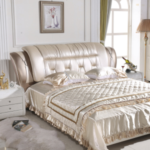 新款床头板软包欧式经济型靠背板1.8米双人床头板简约真皮床头