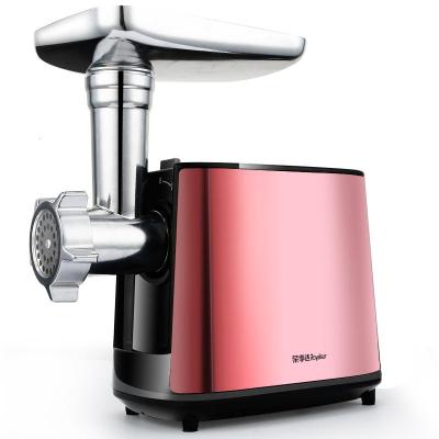荣事达不锈钢家用电动绞肉机多功能碎肉机打肉绞馅灌肠蒜小型商用酒红色