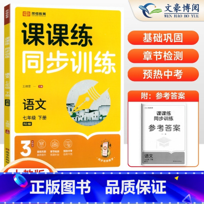 [同步练习册]语文人教版 七年级下 [正版]七年级下册试卷全优达标卷语文数学英语政治生物同步练习册课课练同步训练全套人教