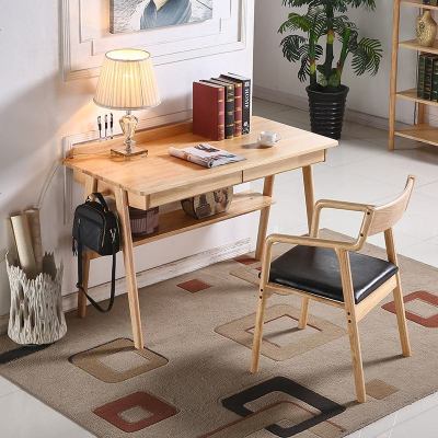 北欧全实木书桌简约家用学生电脑台式笔记本写字桌简易办公桌