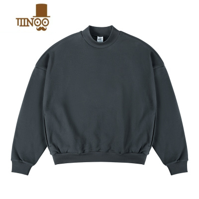 YANXUIDLT 廓形卫衣 400g毛圈 落肩半高领宽松男女基础国潮ins