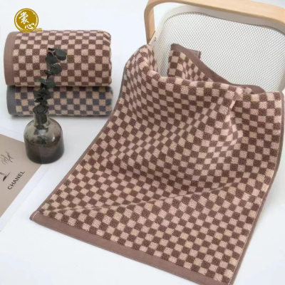 裳心格子毛巾套装