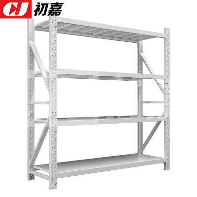 初嘉(CJ)仓储货架库房置物架中型货架灰白色主架2000*500*2000mm/200kg