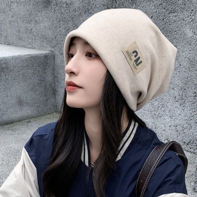 网红堆堆帽潮流女秋冬季产后月子帽百搭显脸小针织毛线包头冷帽子3759A