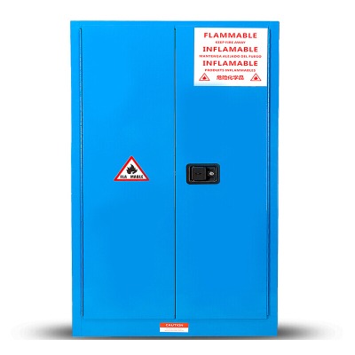 全简家具安全柜防爆柜化工厂危险品储存柜学校实验室柜化学品柜带锁危险易燃液体存储柜蓝色45加仑