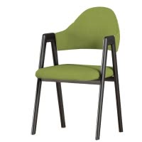 锦北 北欧椅子靠背电脑椅简约化妆椅休闲网红铁艺家用餐椅四件起售青绿