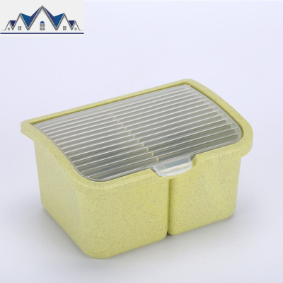 厨房装放盐调料盒佐料瓶作料分隔格调味收纳盒塑料盐罐糖罐子带盖 三维工匠