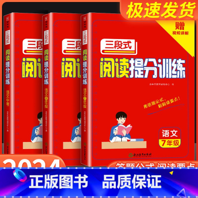 [语文]阅读提升训练 七年级 [正版]2023秋 语文三段式阅读提分训练 初中七7八8九9年级阅读理解专项训练书人教版同