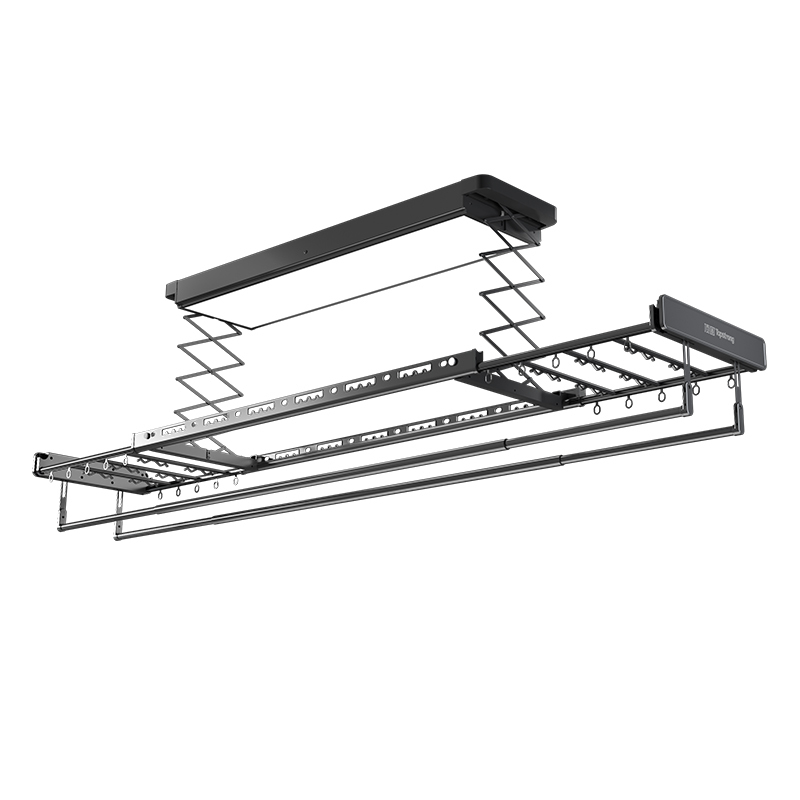 顶固(TopStrong)电动晾衣架T90Max2.4米伸缩晾晒106个挂衣位LED照明离线语音专利隐形挂环晾衣机