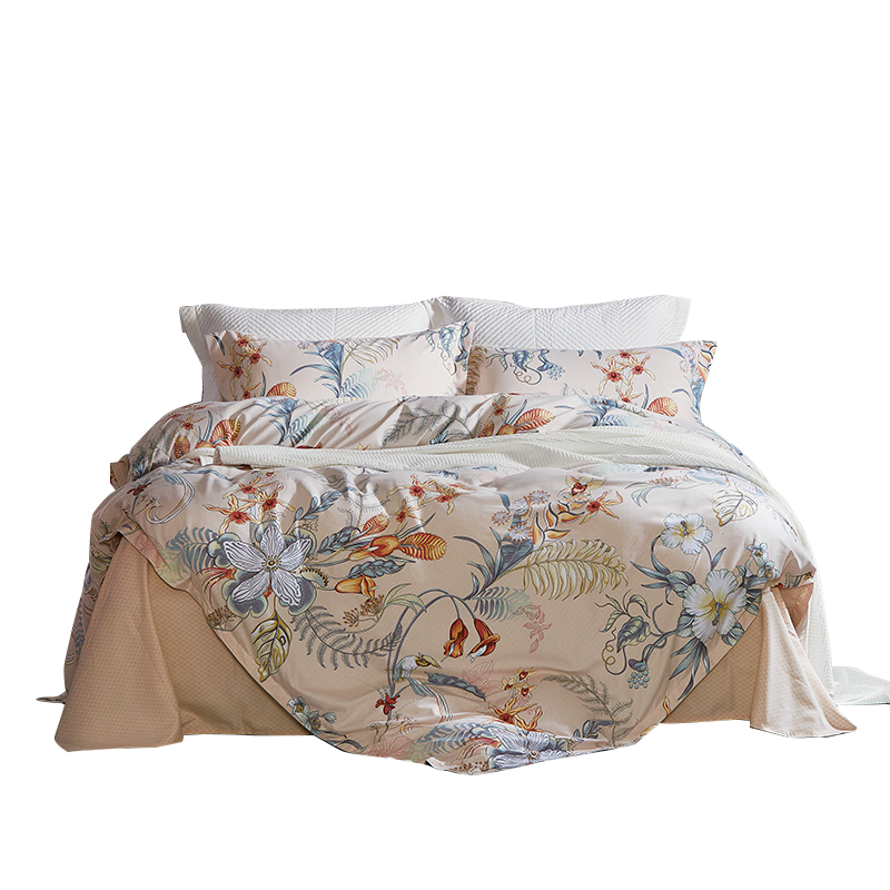 富安娜磨毛四件套-鹊舞江南203*229cm