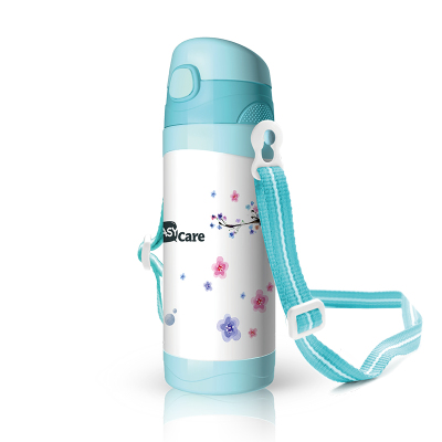 伊斯卡尔(EasyCare)420ml儿童保温杯水杯婴儿学饮杯宝宝吸管杯学生水壶