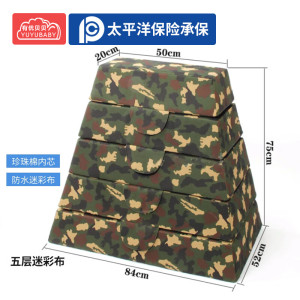 有优贝贝儿童体能训练器材软体跳马箱幼儿园感统跳跃玩具5层防水迷彩布