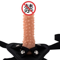 男用增大延时器具男女共用穿戴式男根皮裤仿真空心假阳具内裤拉拉情爱玩具夫妻性生活阴茎套加长成人男性用品(狼牙款)爆热空间(