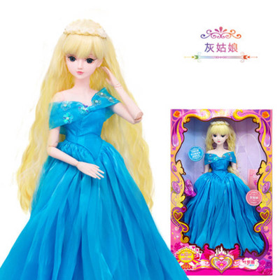 正品叶罗丽娃娃60厘米夜萝莉仙子精灵梦灵冰公主的衣服玩具人偶灰姑娘1衣服1鞋子-60厘米官方正版，送梳妆6件套-