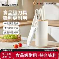 抗菌防锈不锈钢刀具套装厨房菜刀家用水果刀切片砍骨刀官方旗舰店