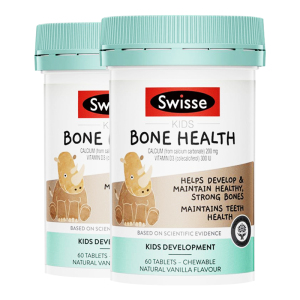 Swisse斯维诗 儿童钙片维生素D3钙 片剂 60粒*2瓶 促进儿童骨骼生长钙吸收 含矿物质元素