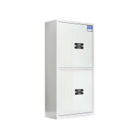 风雷动保密柜财务档案柜文件柜办公室资料储物柜保险柜电子密码国保锁通双节白色-电子密码锁