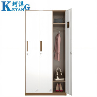 珂洋 更衣柜 咖白拆装三门 台