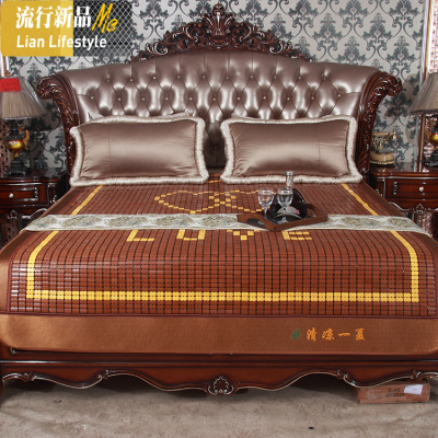 碳化麻将凉席1.5米宽1.8m床1.8米折叠床席单双人竹席1.5m床凉垫席 三维工匠