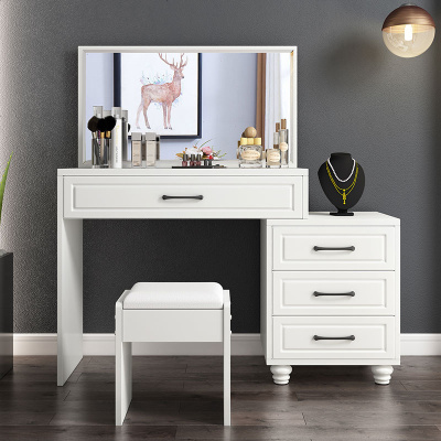 北欧网红小户型经济迷你化梳妆台收纳柜一体卧室后现代简约易