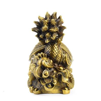 家柏饰(CORATED)铜龙龟摆件 日进斗金龙头龟家居客厅装饰品