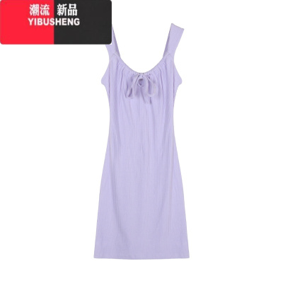 YIBUSHENG纯欲风吊带连衣裙女季辣妹收腰显瘦包臀裙设计感短裙子