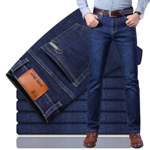 百搭男装轻商务牛仔裤男 高品质弹力修身经典男款长裤jeans新塘货