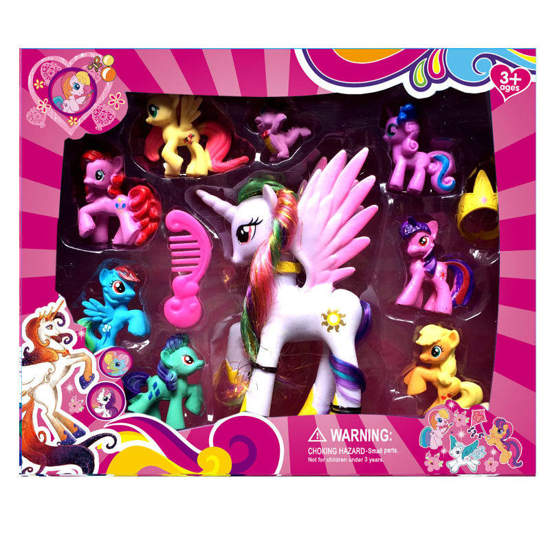 小马宝莉彩盒套装塑料玩具马摆件紫悦宇宙音韵公主儿童公仔 宇宙公主