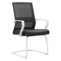 翌嘉 YJ-20111 办公椅人体工学椅会议椅 白色弓形椅