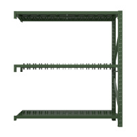 风雷动消防铁锹镐农具摆放架安保装备器材存放架绿色盾牌货架双层盾牌中型-副架