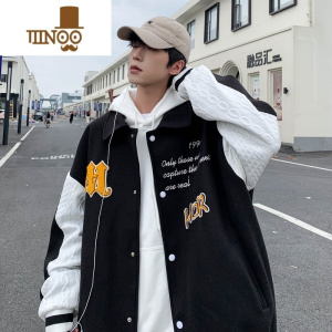YANXU棒球服外套男2023新款潮牌美式刺绣夹克港风宽松大码上衣服