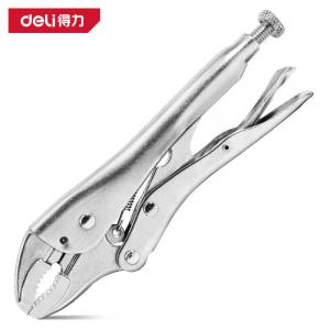 deli得力DL109107Z专业级圆口大力钳7寸铬钒钢(银)(把)