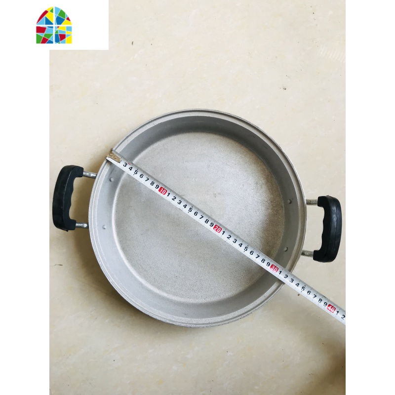 铝锅老式家用加厚纯手工铸铝煎锅吕烙饼锅大号煎铝制铝平底锅 FENGHOU 口径36公分加厚重4.2斤带盖