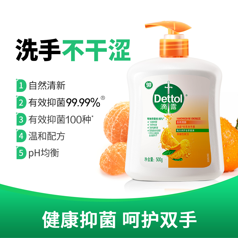 滴露健康抑菌洗手液 自然清新500g