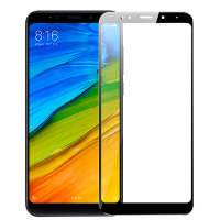 [买2送手机壳]轻万适用红米5plus钢化膜xiaomi红米手机贴膜全屏丝印黑色