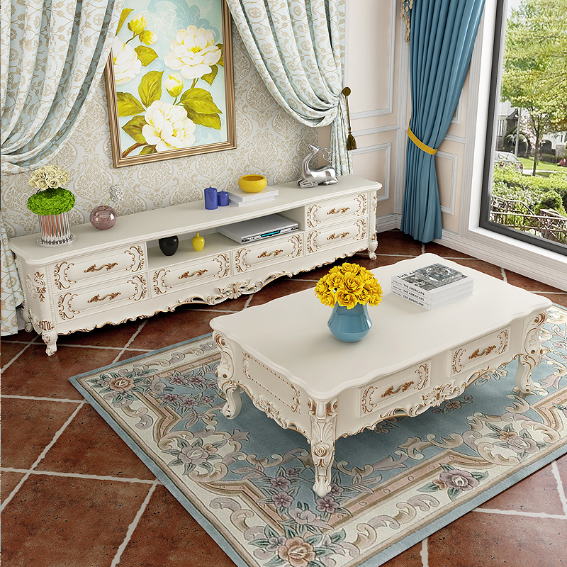 电视柜茶几组合套装闪电客木现代简约客厅小户型欧式经济型多功能迷你