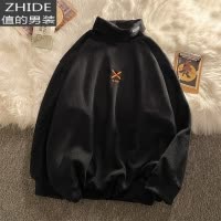 SUNTEK秋冬内搭半高领打底衫男士加绒加厚保暖衣服胖子大码秋衣长袖卫衣卫衣
